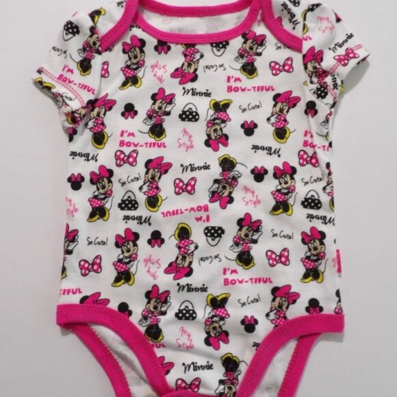 INFANT GIRLS DISNEY MINNIE MOUSE 1PC CREEPER SIZE 6/9 MONTHS (New without tags)